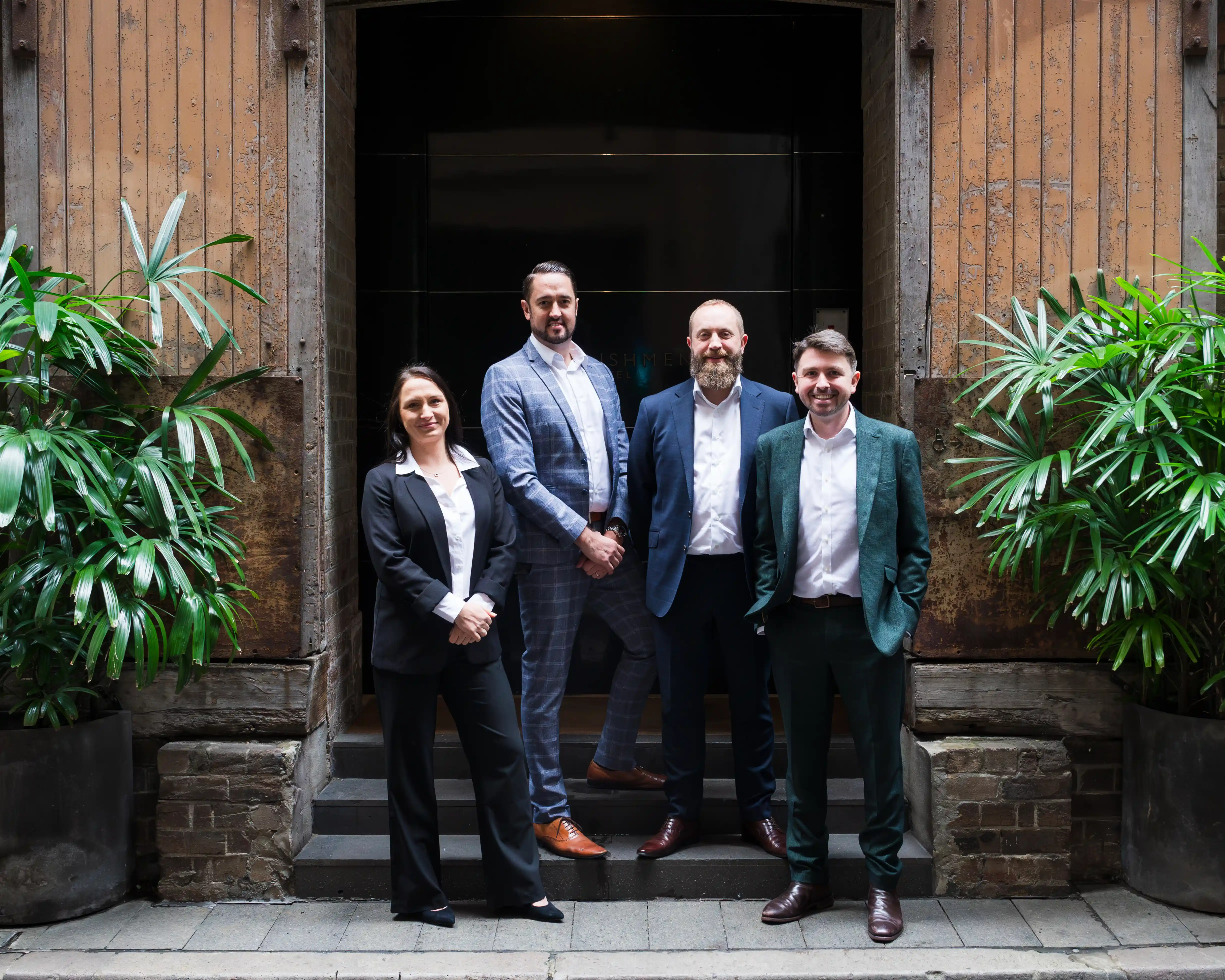 Mathew and team on the Talent Butler office steps